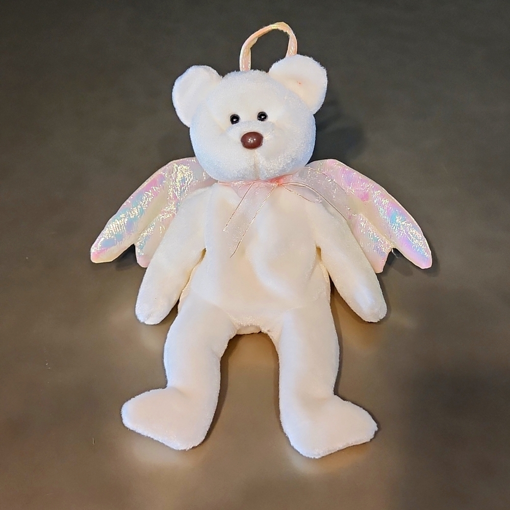 4 ty Beanie Baby's Lot - Halo, Peace, Curly, and Valentino - Picture 2 of 16